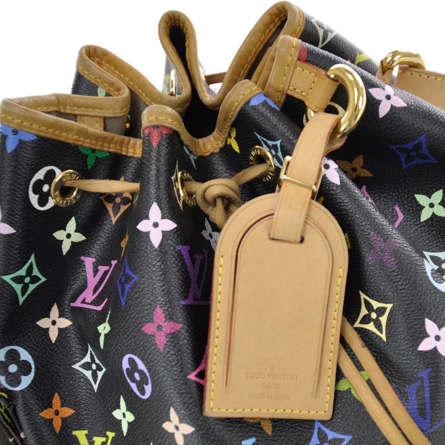 Louis Vuitton Monogram Multicolor Petit Noe Black 5 of 8