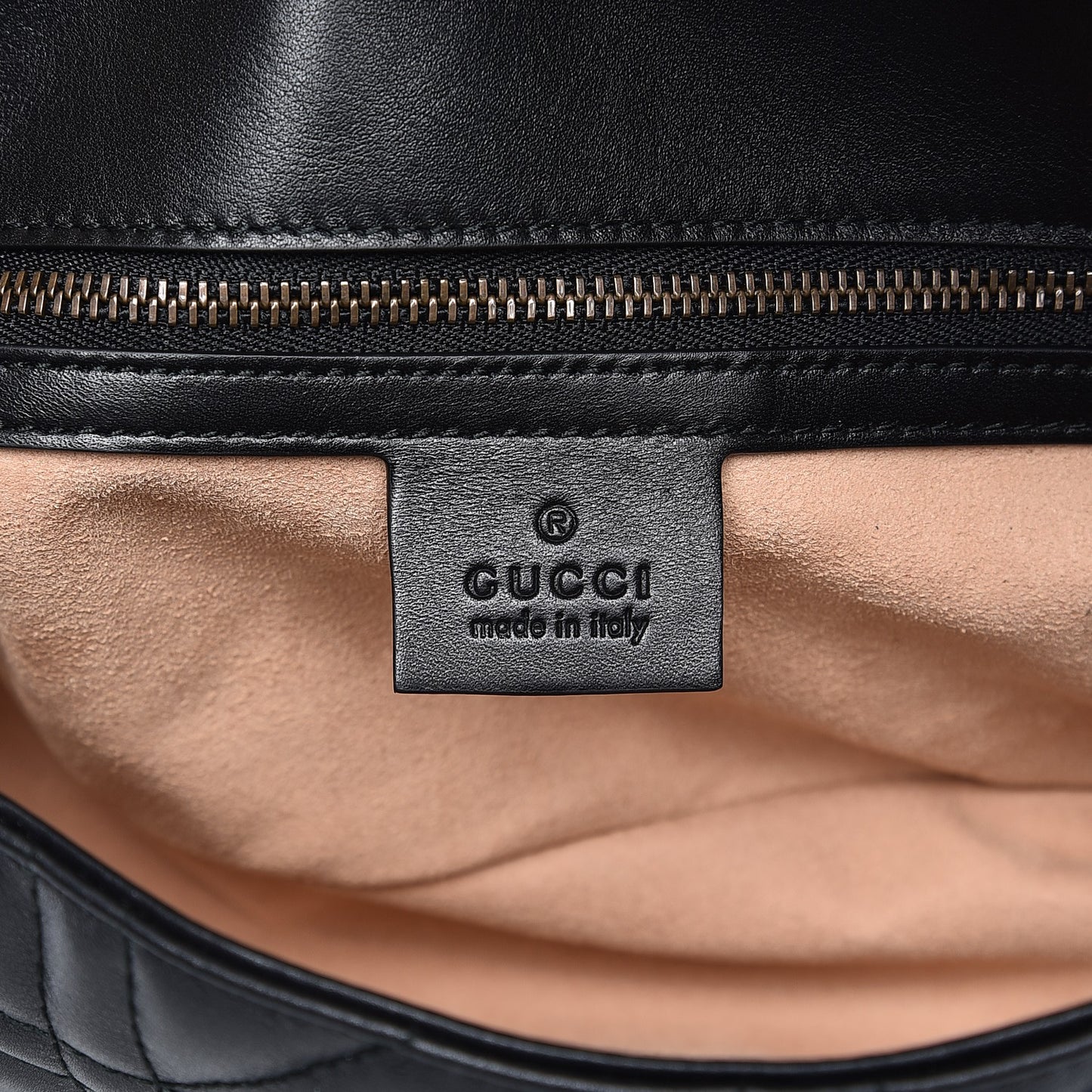 Calfskin Matelasse Studded Small Pearly GG Marmont Shoulder Bag Black