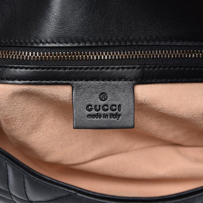 Gucci Calfskin Matelasse Studded Small Pearly GG Marmont Shoulder Bag Black 6 of 8