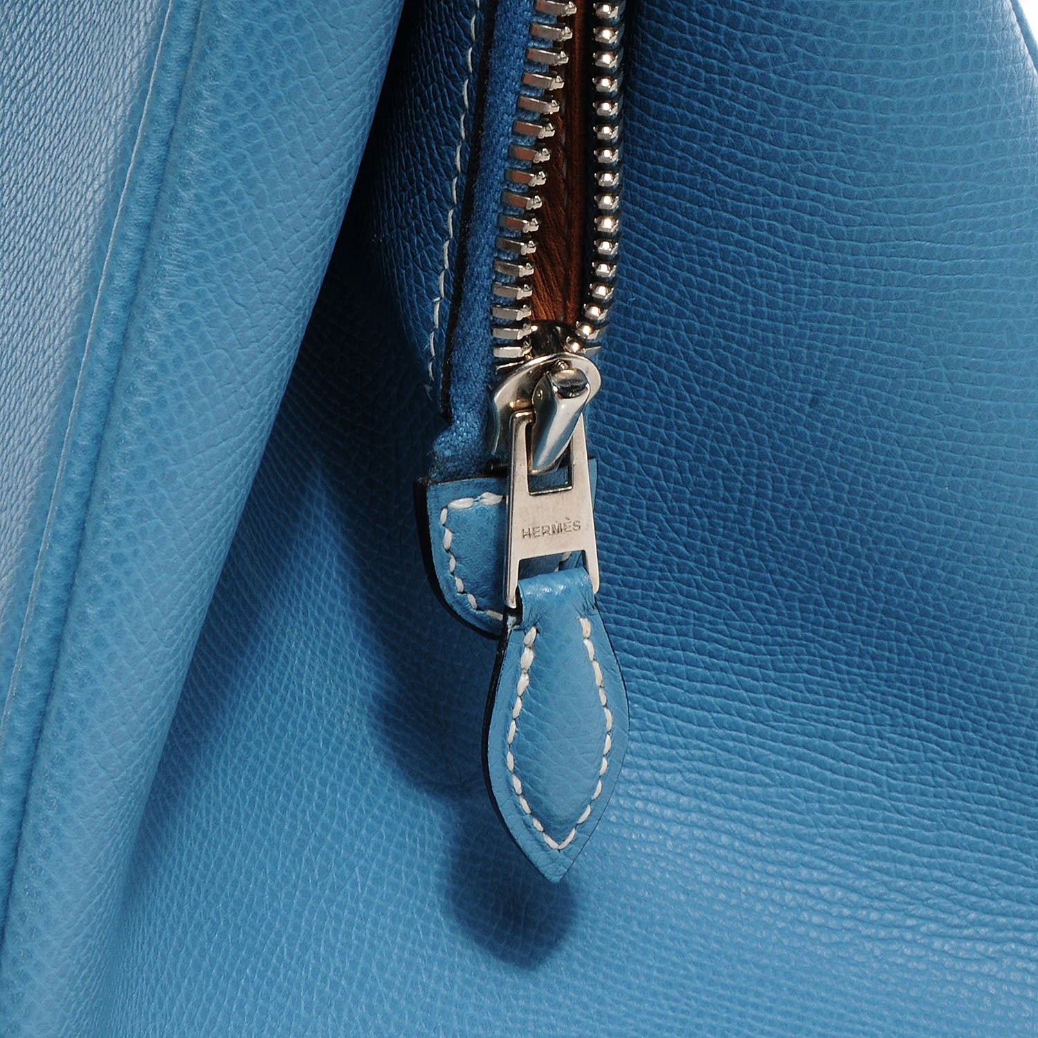 Hermes Epsom Paris Bombay 40 Blue Jean 7 of 8