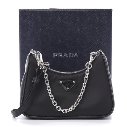 Prada Tessuto Nylon Mini Re-Edition 2000 Shoulder Bag Black 11 of 11