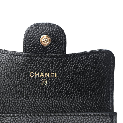 Chanel Caviar Quilted Flap Card Holder Wallet Black 6 of 9
