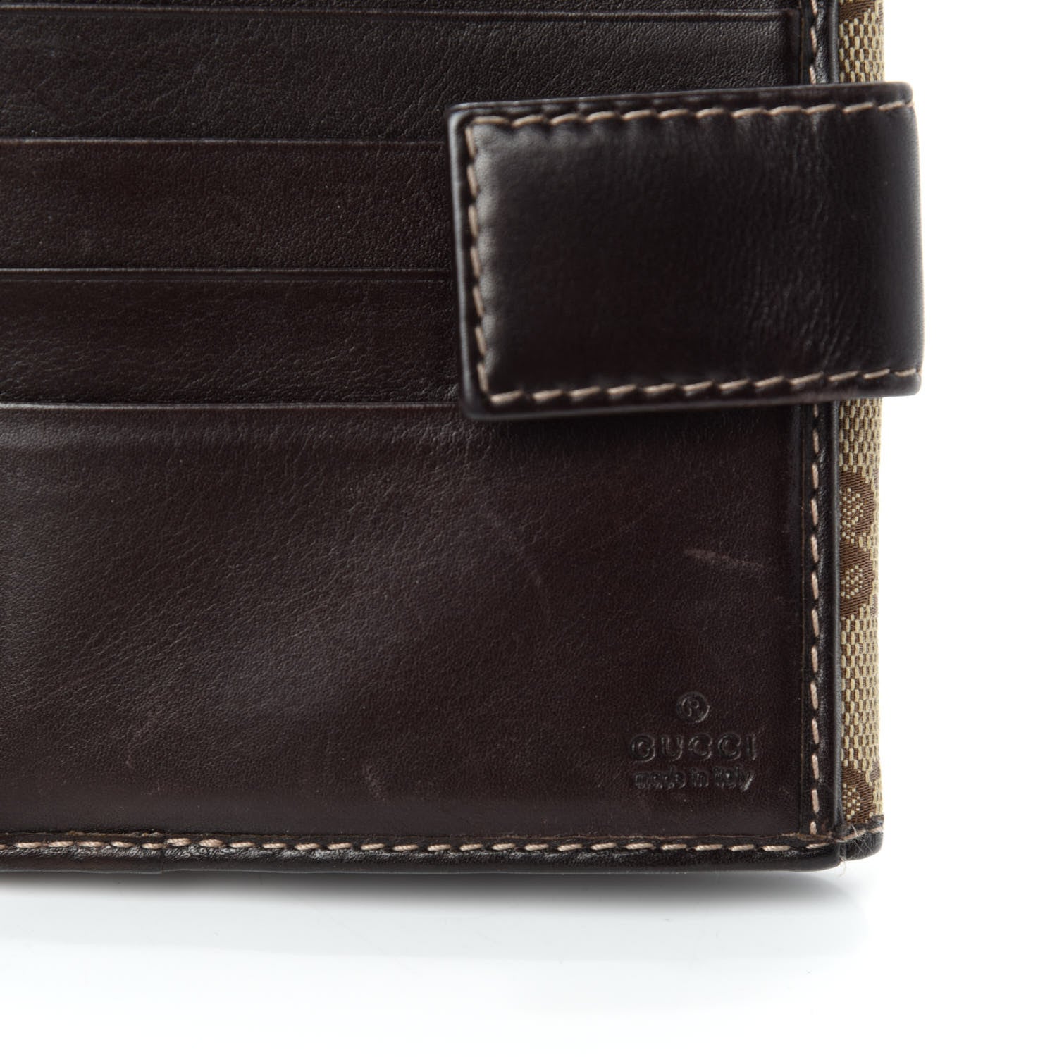 Gucci Monogram New Britt French Wallet Dark Brown 8 of 9