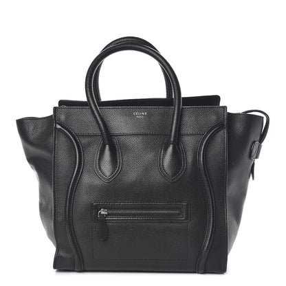 Celine Drummed Calfskin Mini Luggage Black 1 of 10