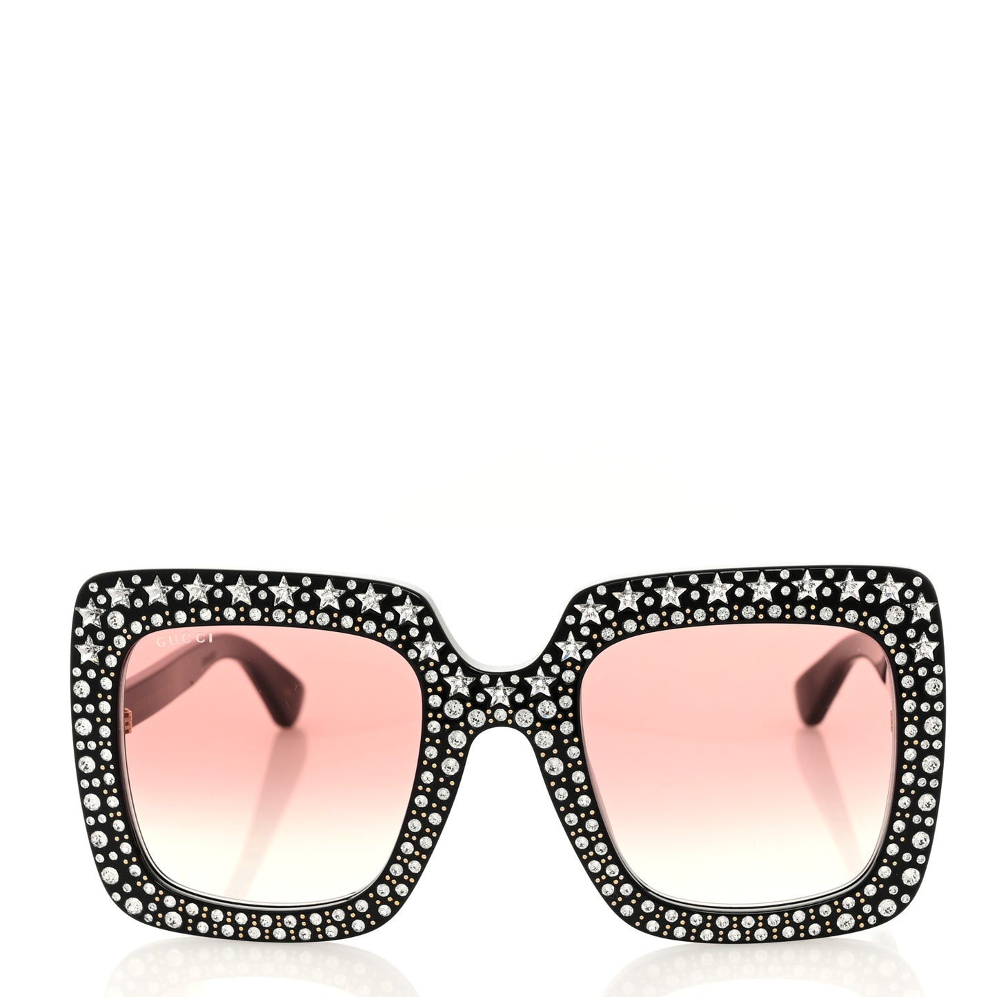 Acetate Crystal Oversize Sunglasses GG0148S Black