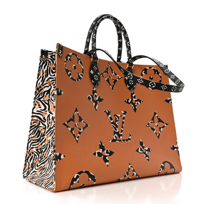 Louis Vuitton Monogram Giant Jungle Onthego GM Ivory 3 of 9