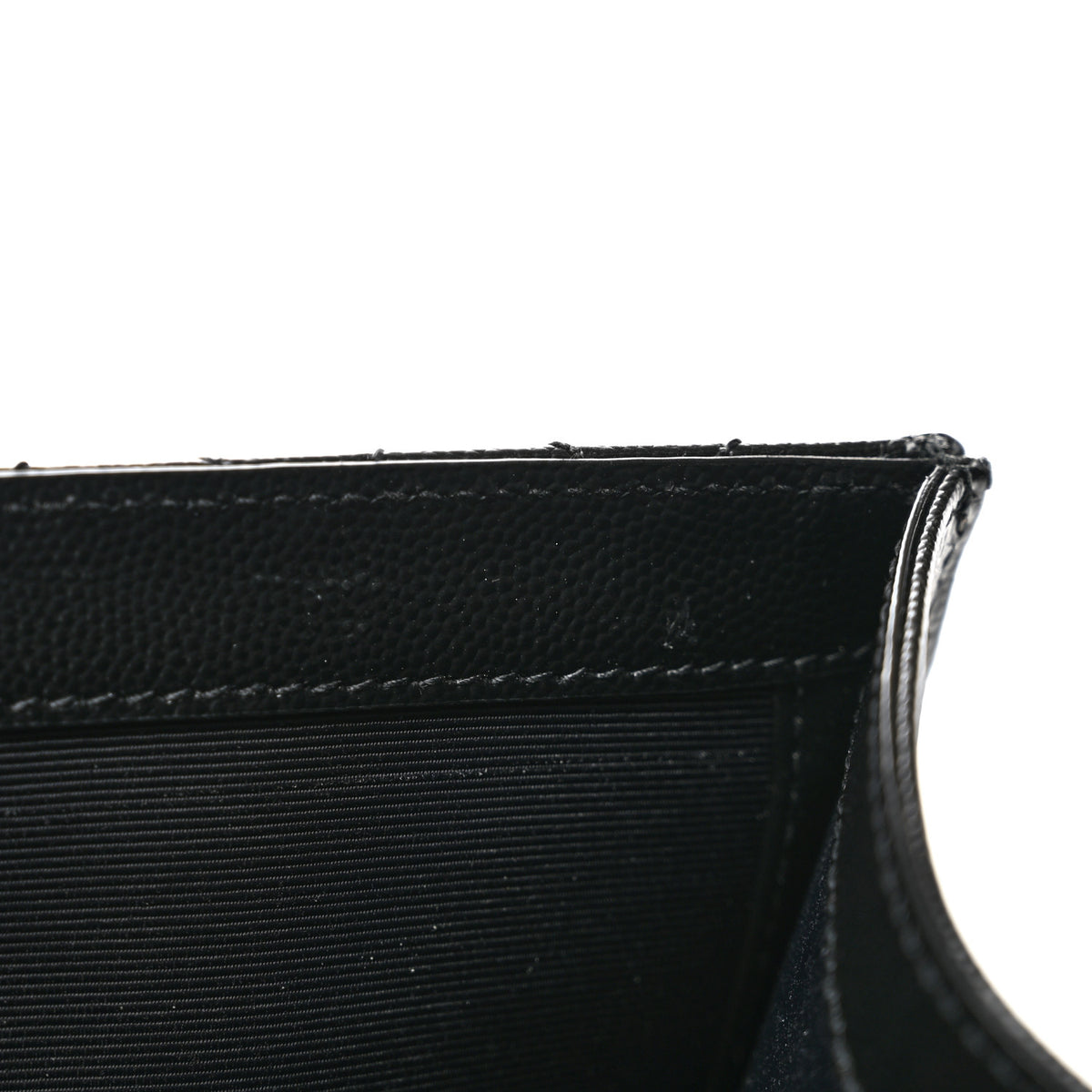 Saint Laurent Grain De Poudre Textured Mixed Matelasse Large Triquilt Monogram Monochrome Satchel Black 11 of 13