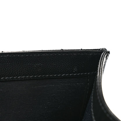 Saint Laurent Grain De Poudre Textured Mixed Matelasse Large Triquilt Monogram Monochrome Satchel Black 11 of 13