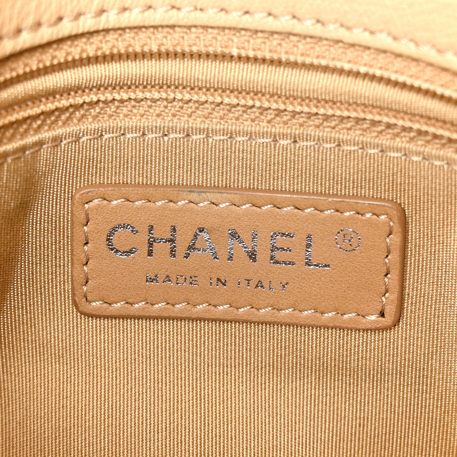 Chanel Lambskin Quilted Large Natural CC Flap Beige 6 of 11
