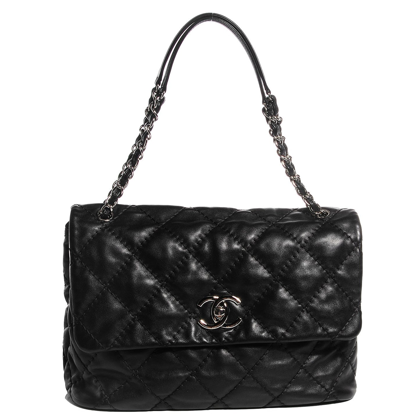 Calfskin Medium Love Me Tender Flap Black