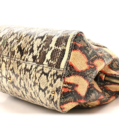 Fendi Snakeskin Large Chameleon Tote Multicolor 10 of 10