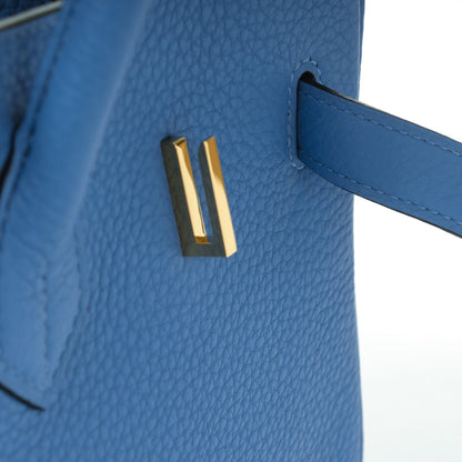 Hermes Taurillon Clemence Birkin 35 Bleu Paradis 18 of 27