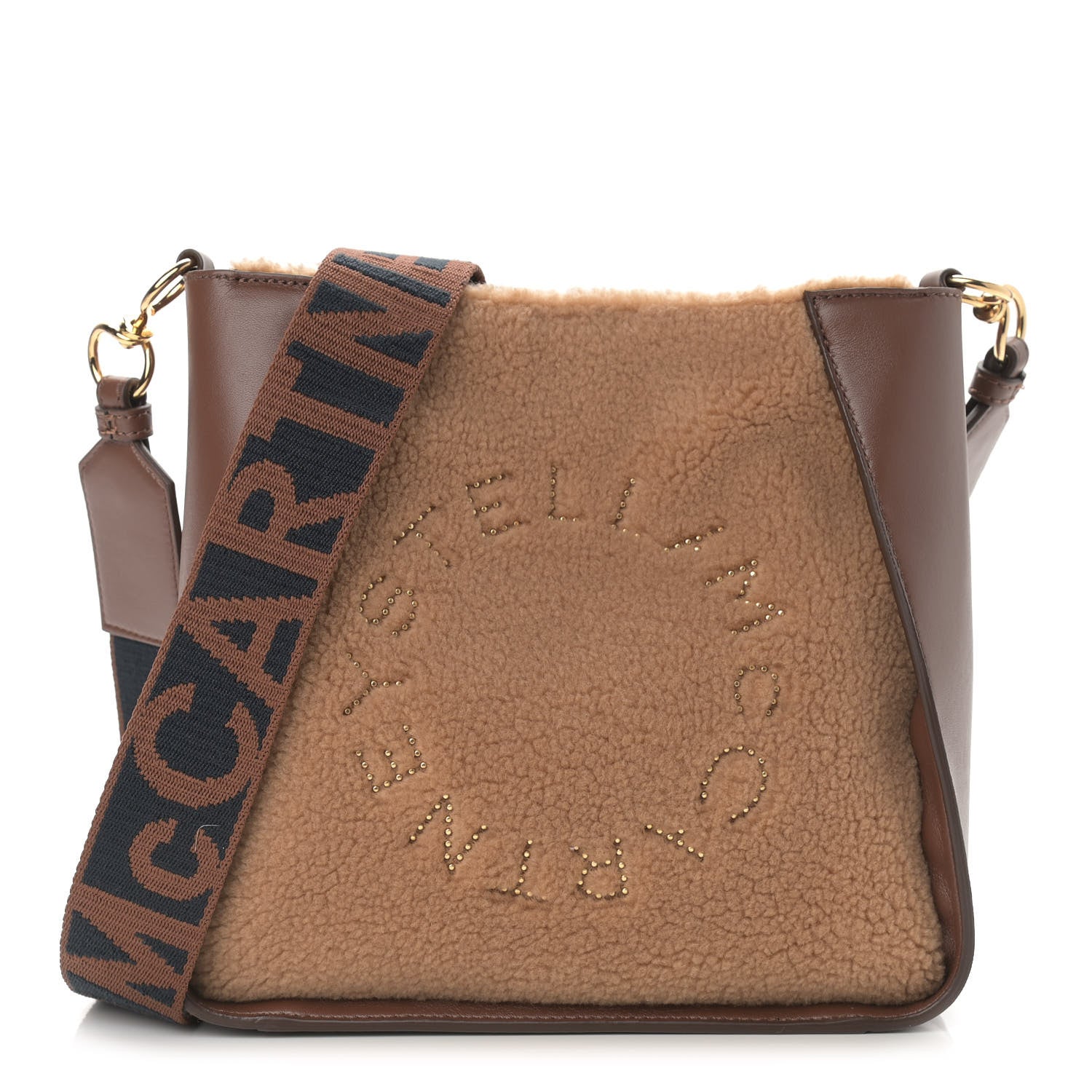 Stella McCartney Teddy Mat Logo Crossbody Biscuit 1 of 9