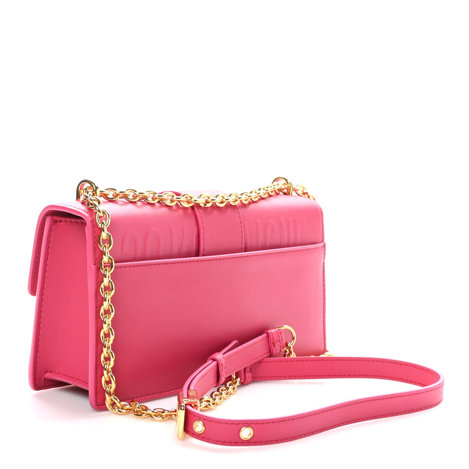 Christian Dior Grained Calfskin 30 Montaigne East West Chain Flap Bag Passion Pink 3 of 9