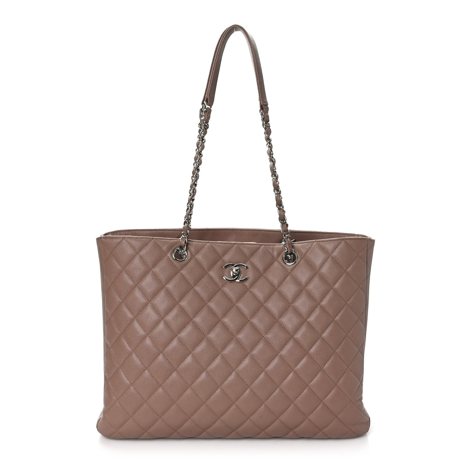 Chanel Caviar Quilted Large Shopping Tote Dark Beige 1 of 9