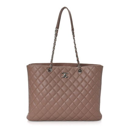 Chanel Caviar Quilted Large Shopping Tote Dark Beige 1 of 9