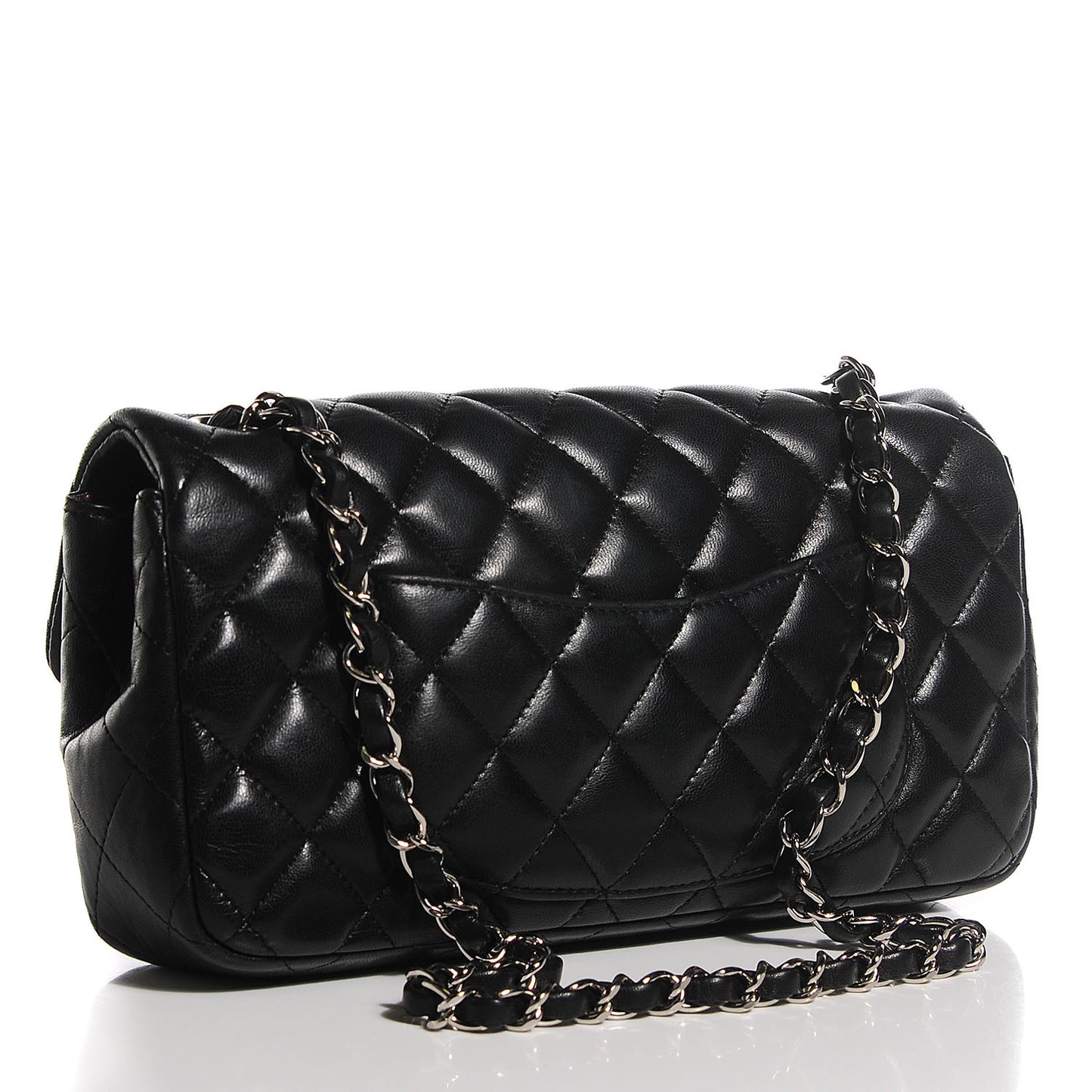 Lambskin Quilted East West Flap Black