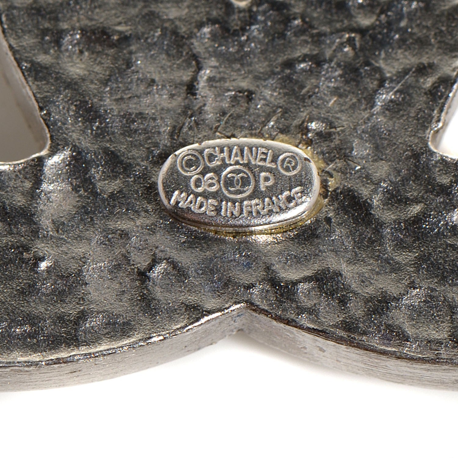 Chanel Crystal Heart CC Brooch Silver 4 of 5