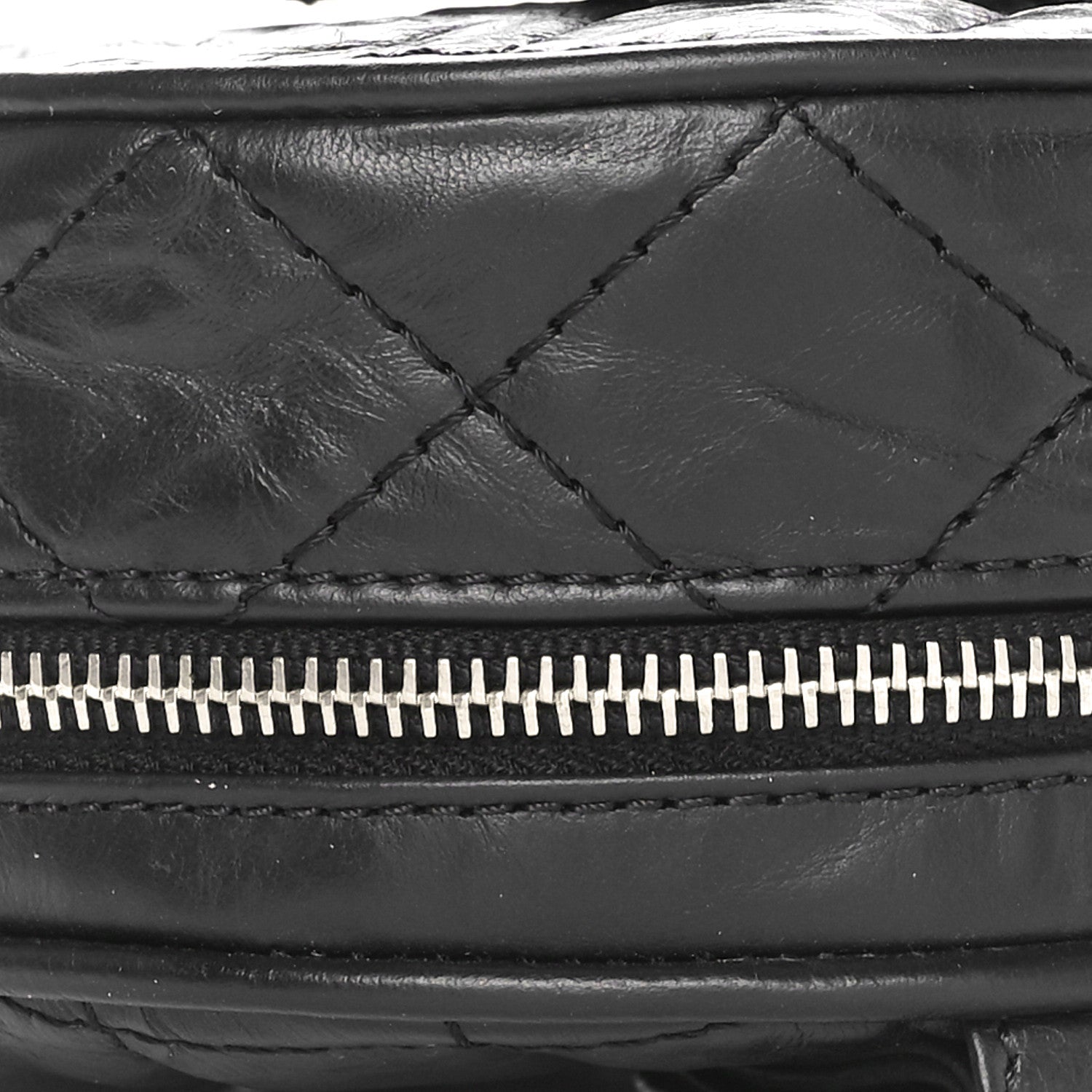 Chanel Aged Calfskin Sequin Quilted Camelia Clutch Black 10 of 11