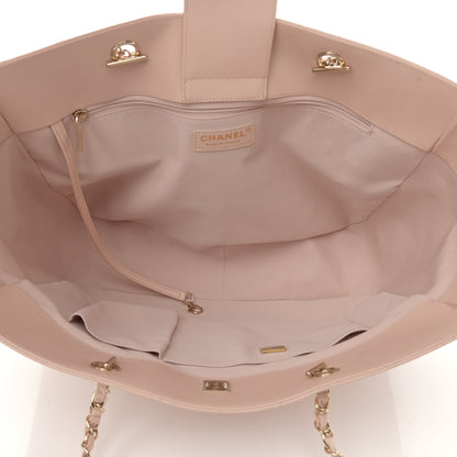 Chanel Caviar Quilted Large Classic Shopping Tote Light Beige 5 of 10
