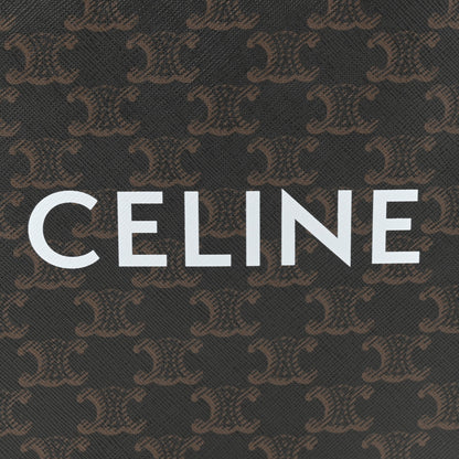 Celine Triomphe Canvas Calfskin Mini Vertical Cabas Tan 6 of 11