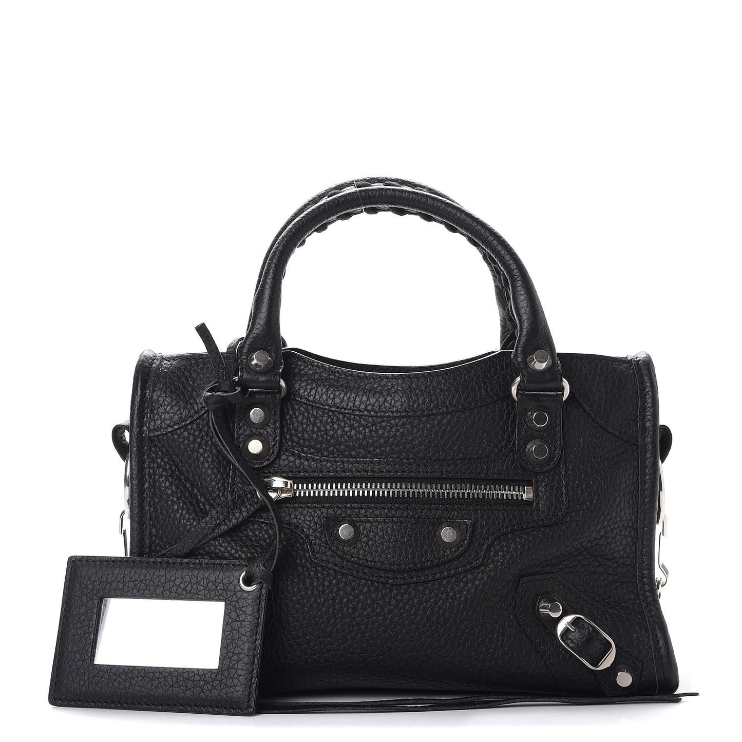 Vibrato Calfskin Classic Silver Hardware Mini City Black