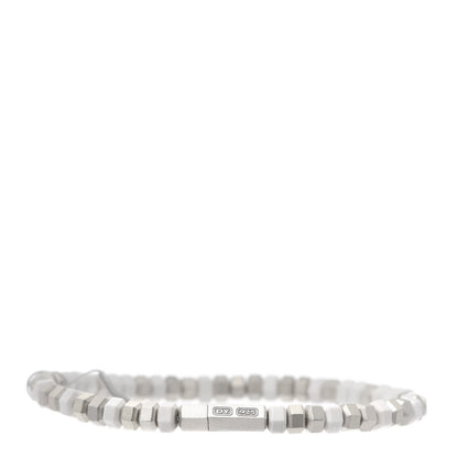 David Yurman Sterling Silver Hex Bead Bracelet White 3 of 5