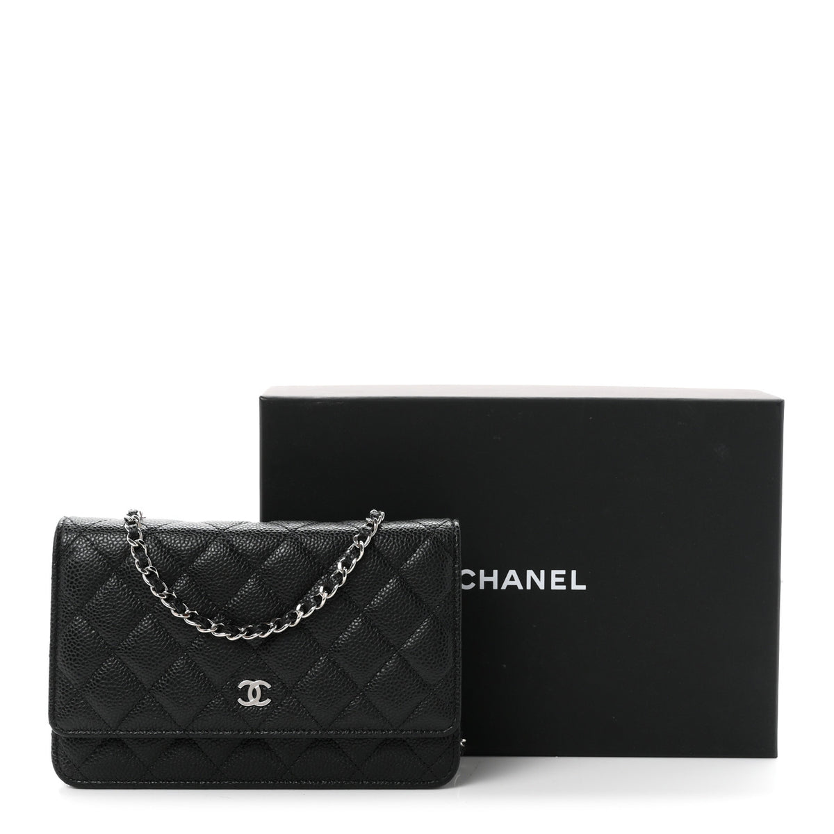 Chanel Caviar Quilted Wallet on Chain WOC Black 12 of 12