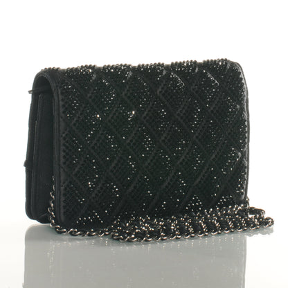 Chanel Crystal Quilted Wallet On Chain WOC Black 3 of 9