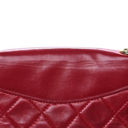 Chanel Lambskin Quilted CC Small Single Flap Red 12 of 22
