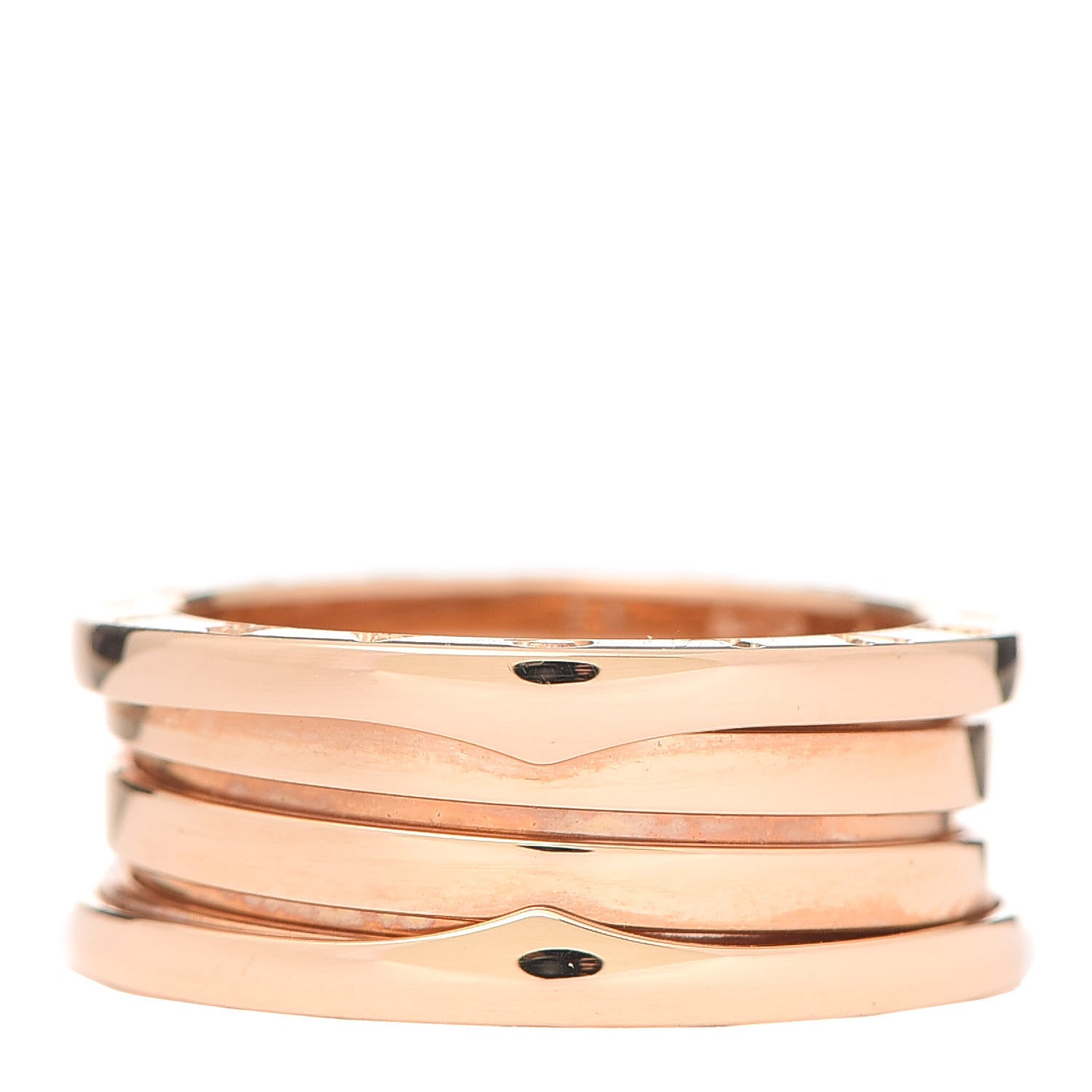 Bulgari 18K Rose Gold B.Zero1 Three-Band Ring 58 8.25 1 of 6