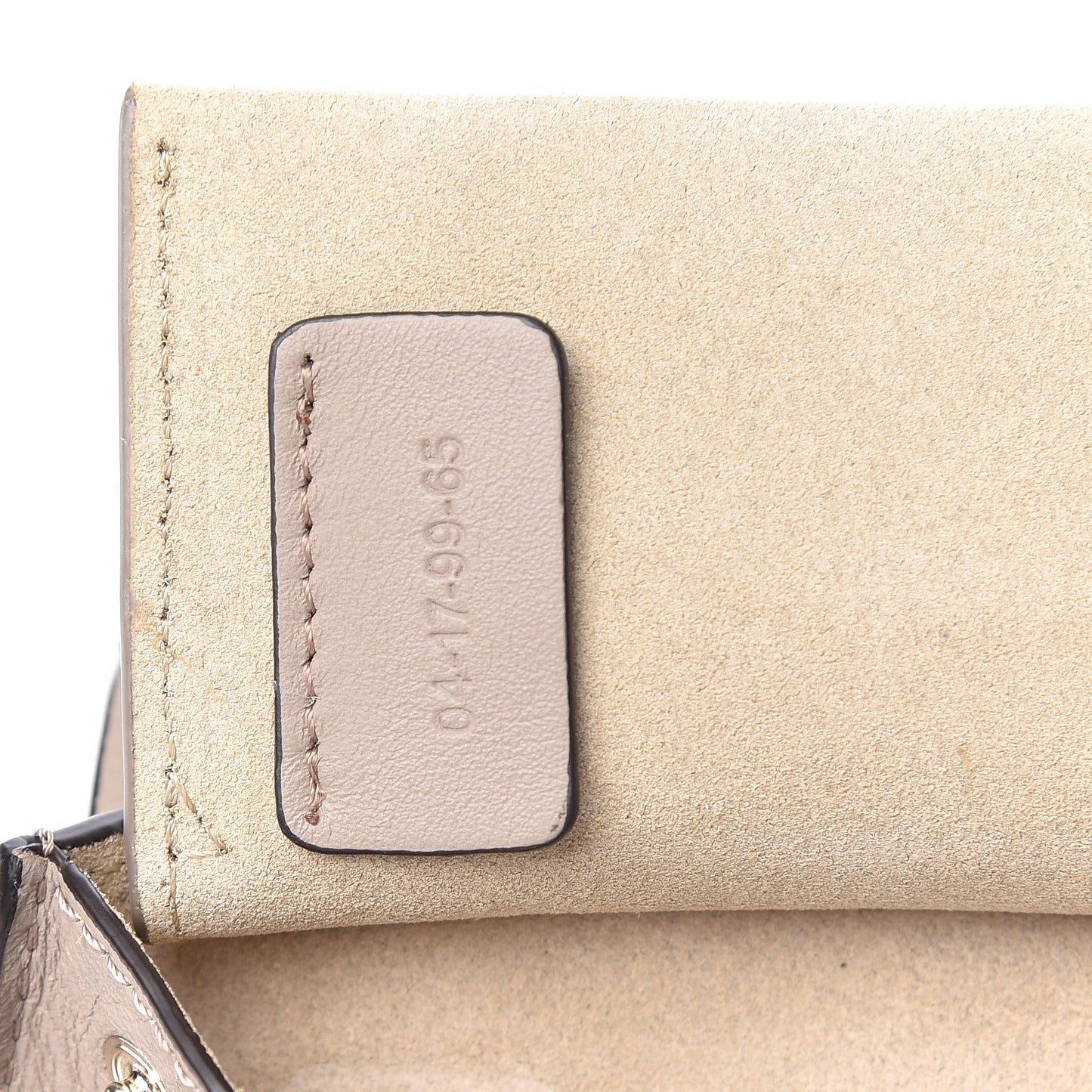 Suede Calfskin Mini Faye Bracelet Bag Motty Grey