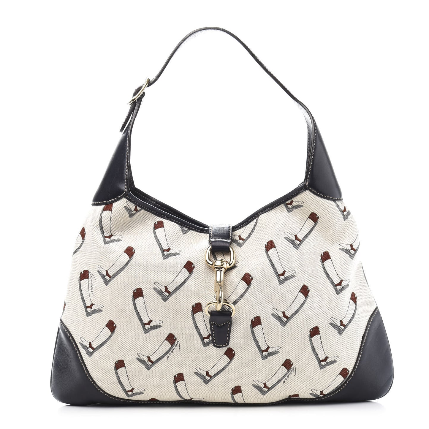 Canvas Boot Print Medium Jackie Hobo Navy