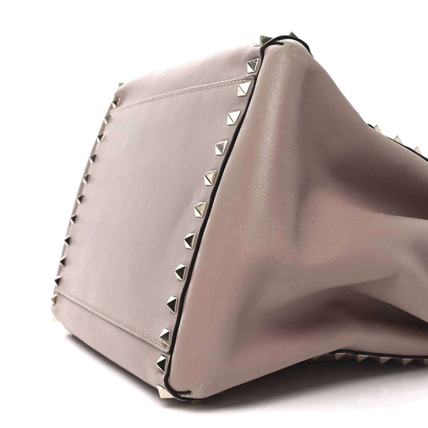 Valentino Garavani Nappa Rockstud Double Handle Cinch Tote Poudre 9 of 10