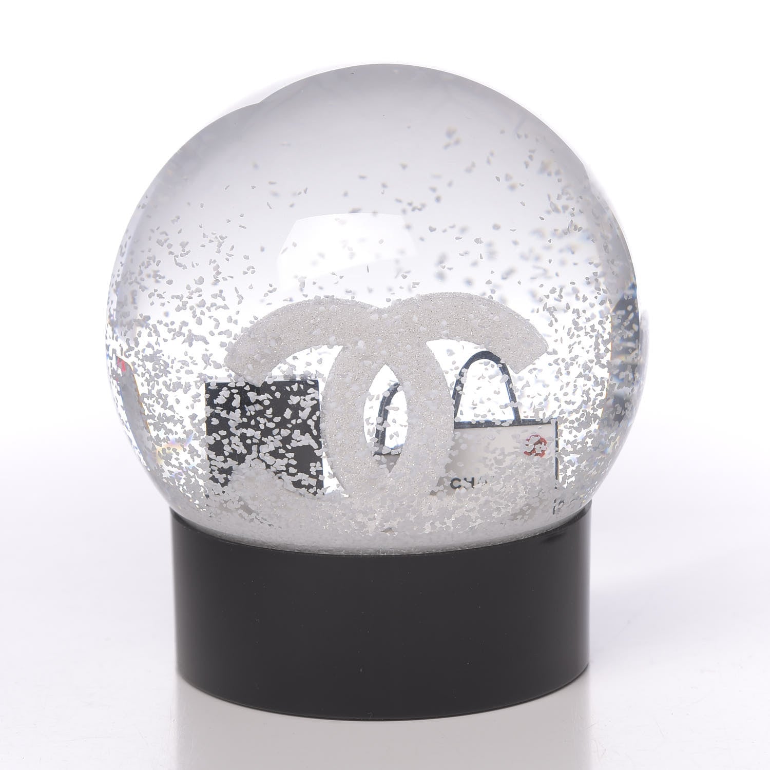Chanel Glass CC Shopping Bag Snow Globe 4 of 7