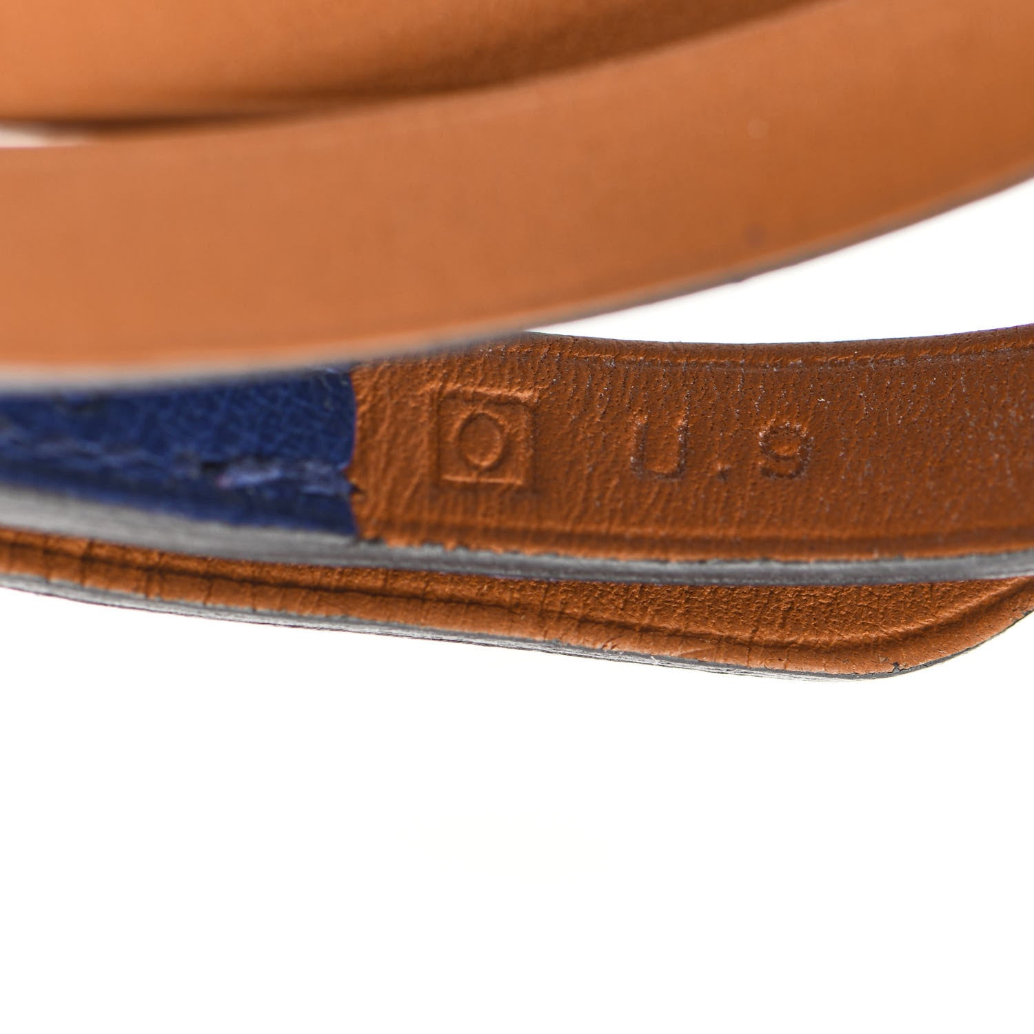 Hermes Swift 3MM Hapi Triple Tour Wrap Bracelet S Bleu Sapphire 4 of 5