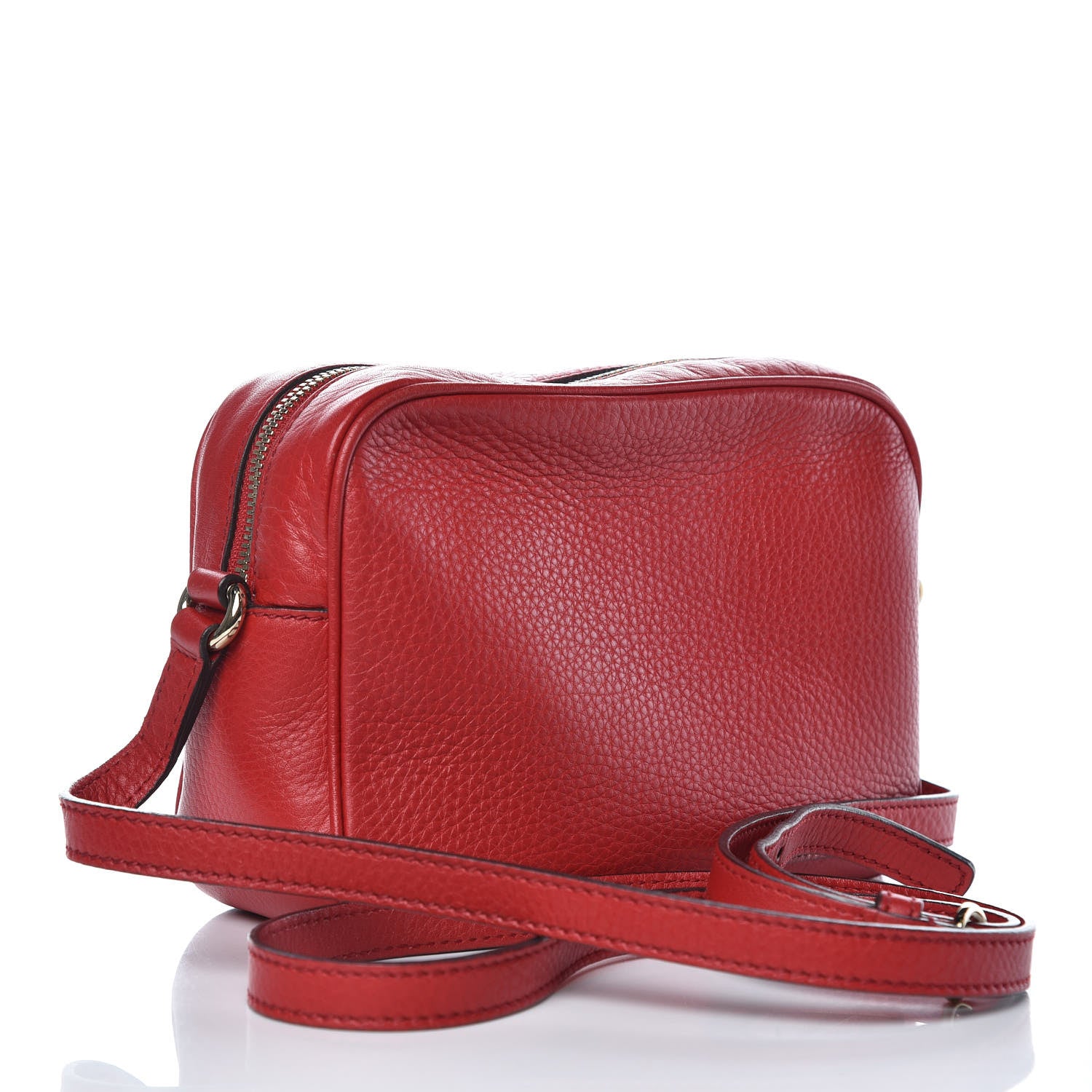 Gucci Pebbled Calfskin Small Soho Disco Bag Tabasco Red 3 of 10