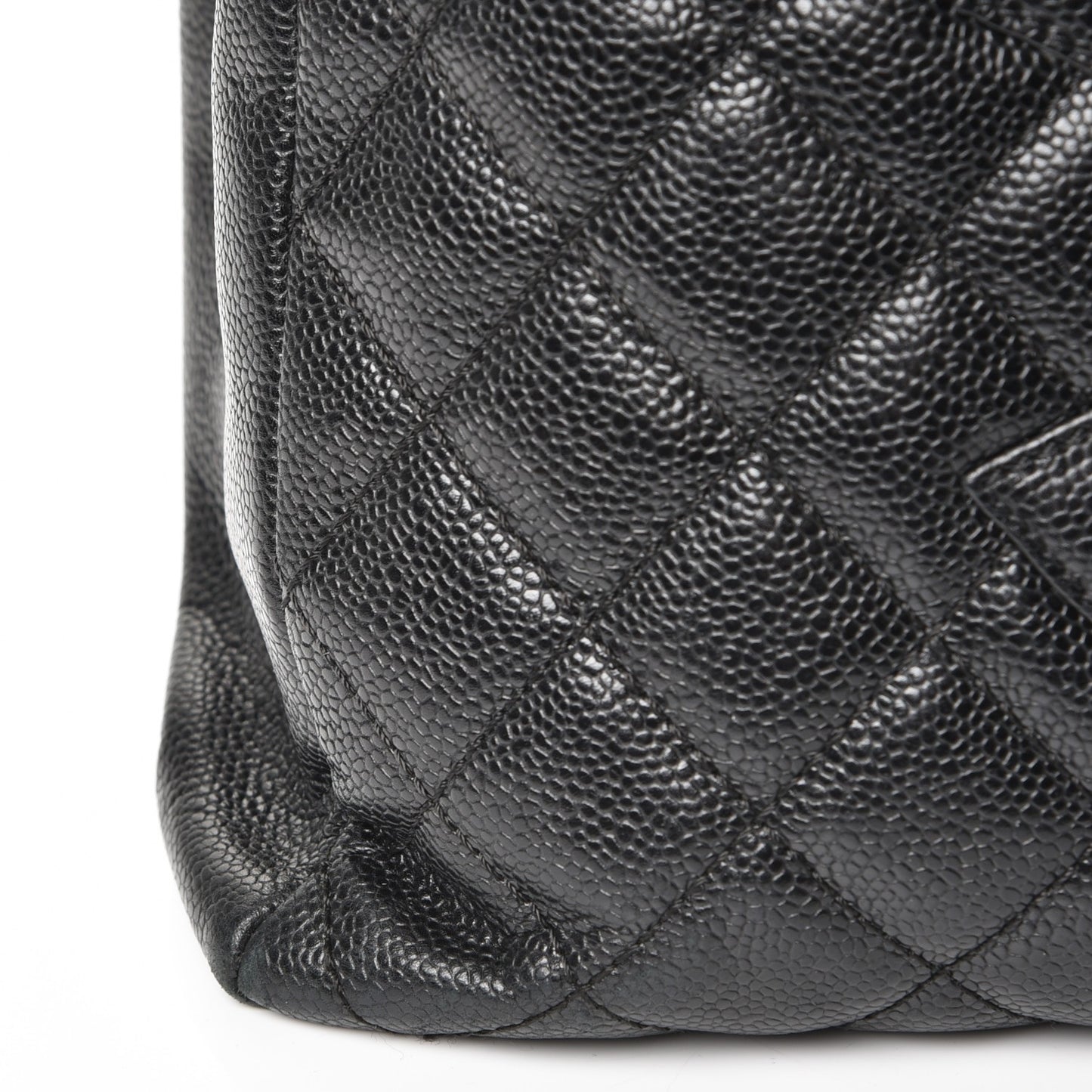 Caviar Quilted Grand Shopping Tote GST Black
