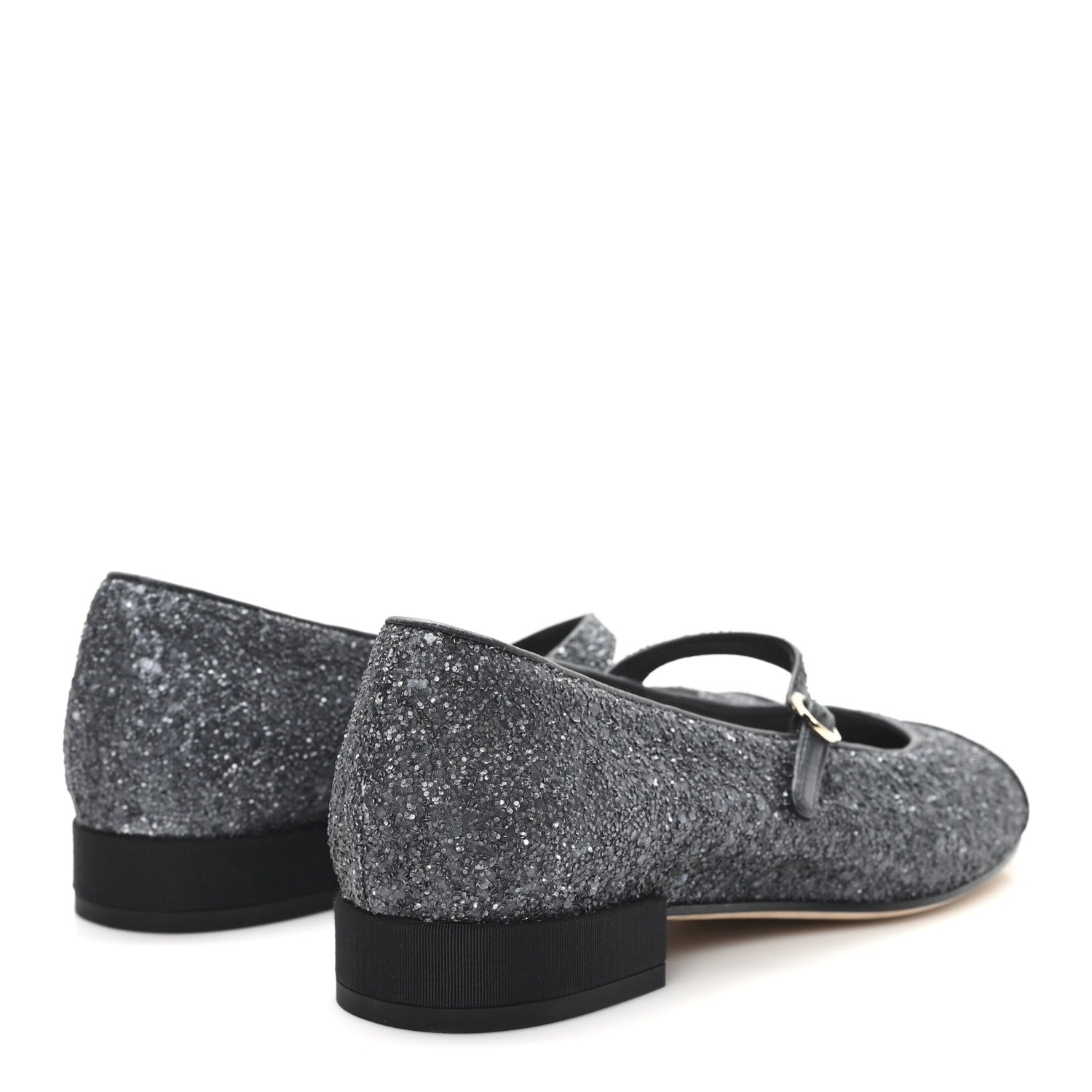 Chanel Glitter Grosgrain Cap Toe Mary Jane Flats 36.5 Gray 5 of 9
