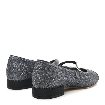 Chanel Glitter Grosgrain Cap Toe Mary Jane Flats 36.5 Gray 5 of 9