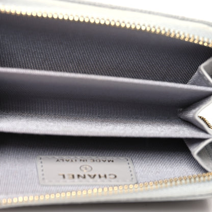Chanel Caviar Quilted Zip Coin Purse Grey 5 of 11