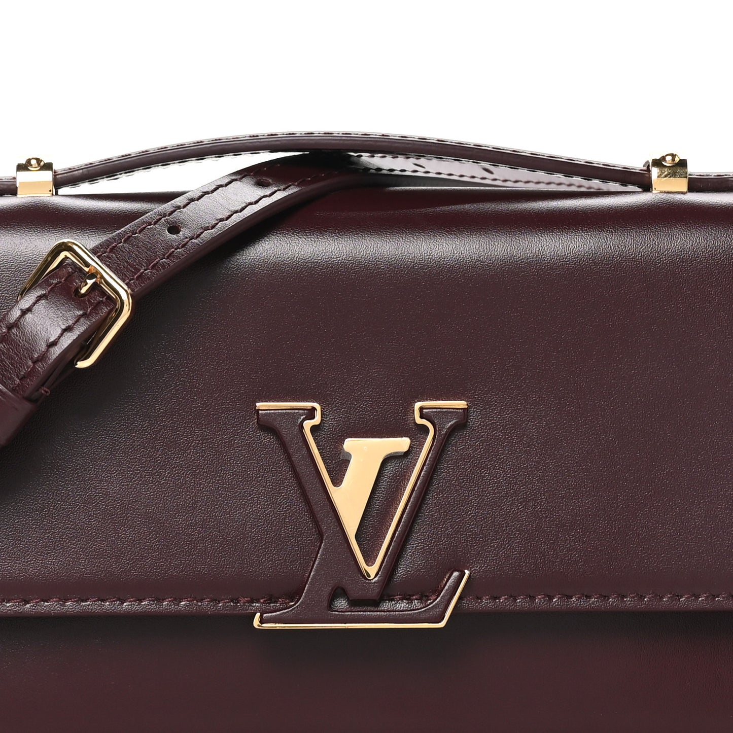 Calfskin LV Wallet On Chain Capucines Garnet