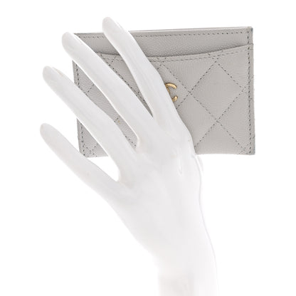 Chanel Caviar Quilted Card Holder Grey 2 of 9