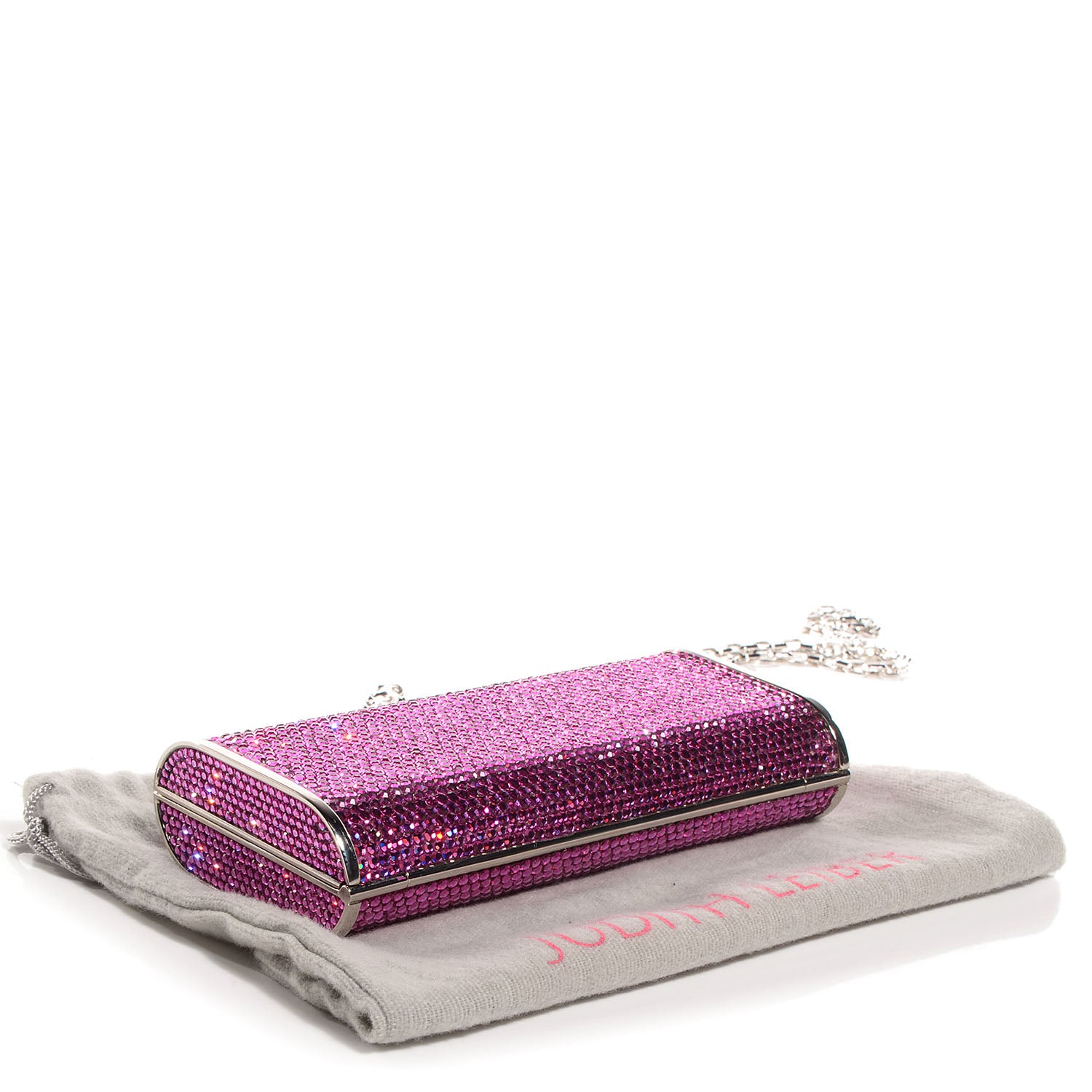 Judith Leiber Crystal Minaudiere Clutch Fuchsia 4 of 6