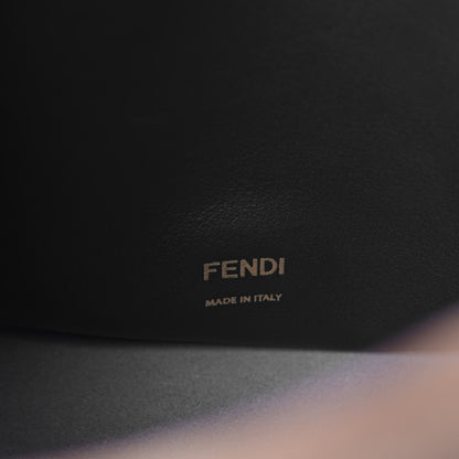 Fendi Vitello Grace Suede Small Flip Tote Black Fragola Marrone 6 of 9