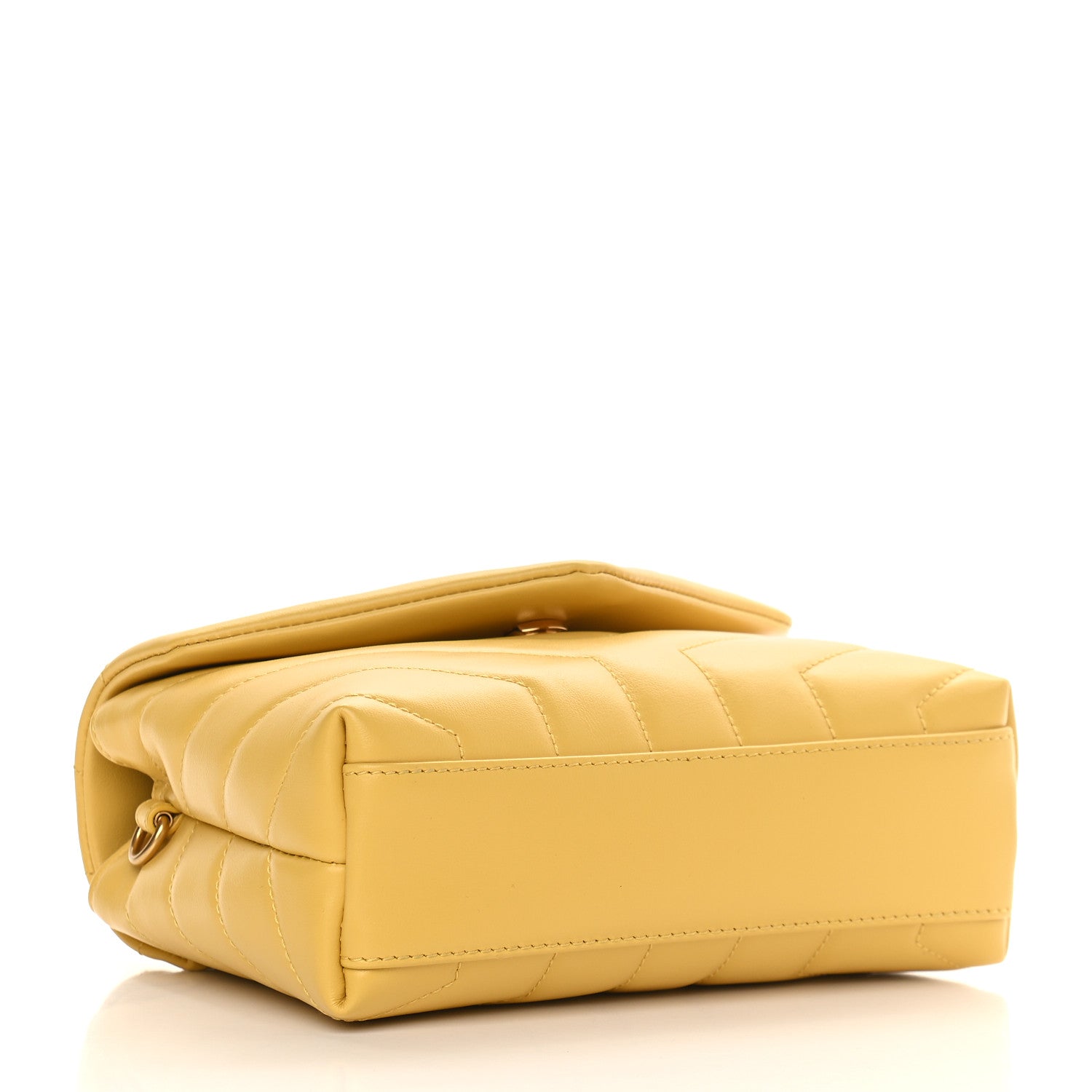Saint Laurent Calfskin Y Quilted Monogram Toy Loulou Crossbody Bag Sunflower 4 of 9
