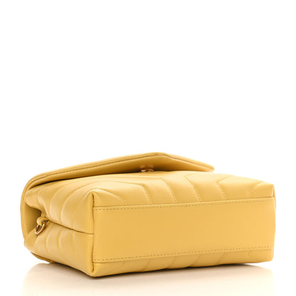 Saint Laurent Calfskin Y Quilted Monogram Toy Loulou Crossbody Bag Sunflower 4 of 9