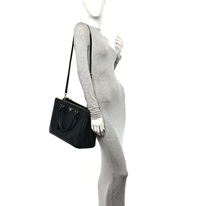 Prada Saffiano Medium Galleria Double Zip Tote Black 2 of 11