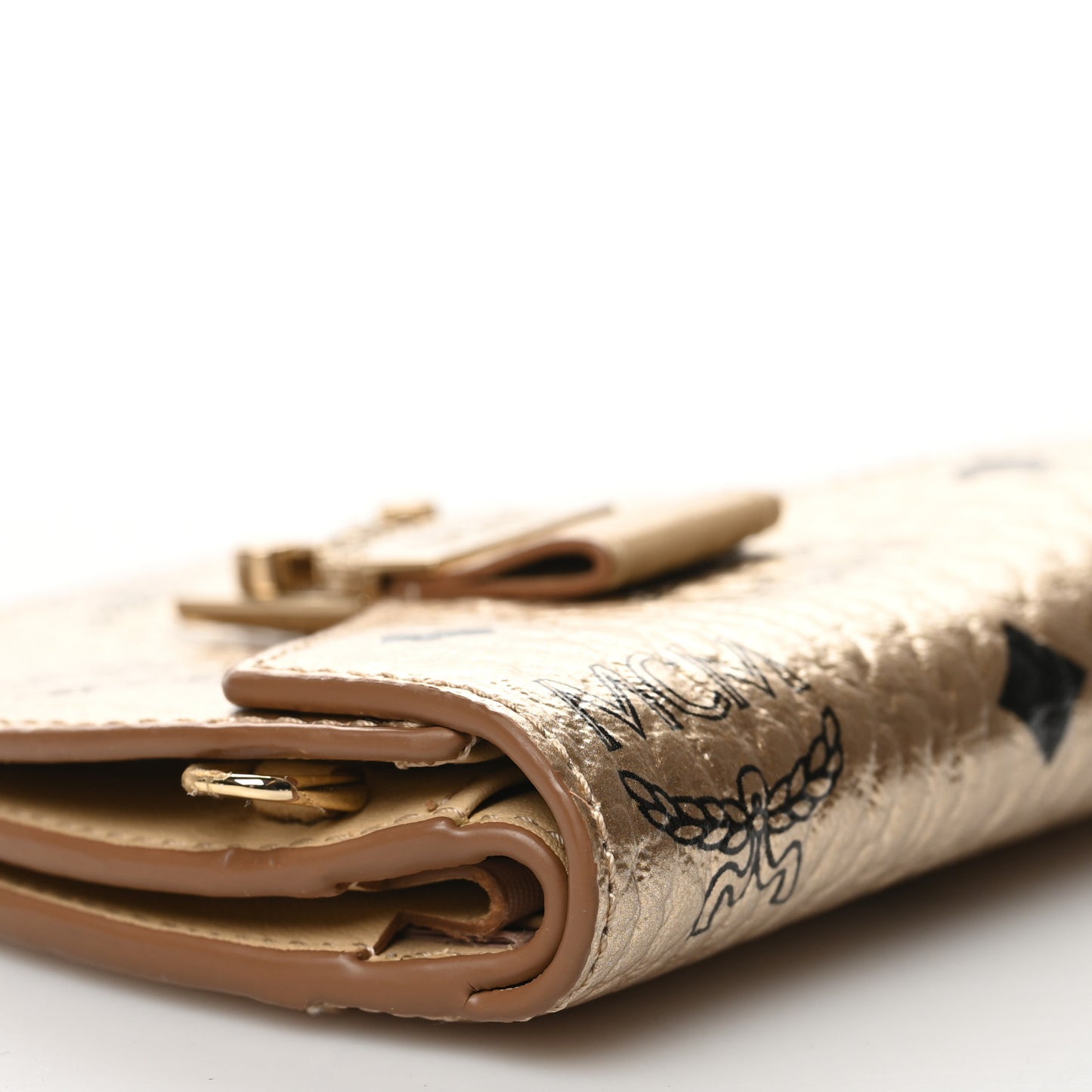 Metallic Visetos Patricia Crossbody Mini Gold
