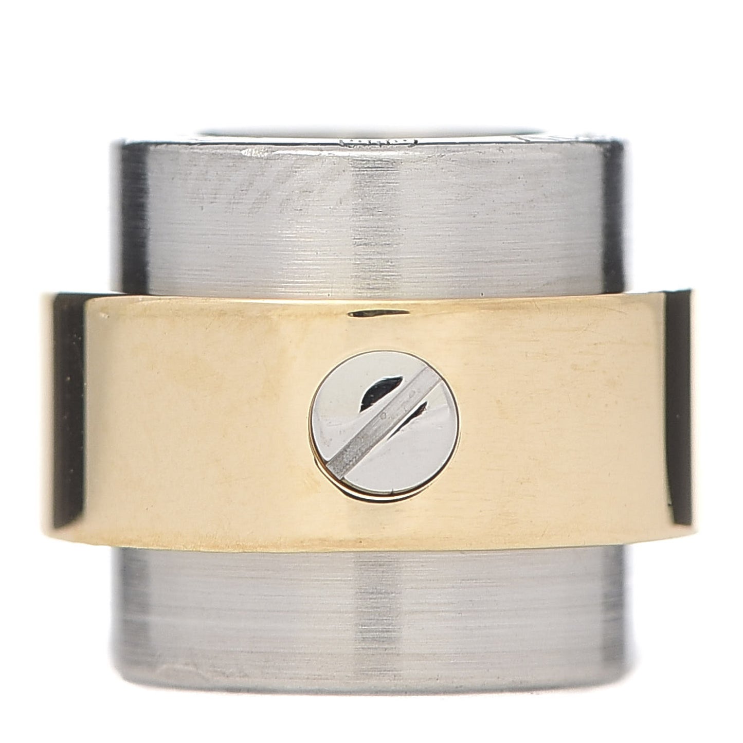 18K Yellow Gold Stainless Steel Santos Barrel Pendant